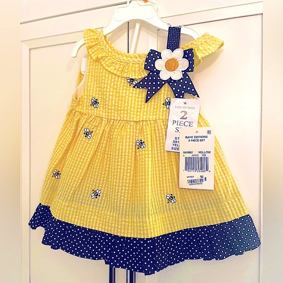 *NWT* Rare Editions Counting Daisies Toddler Dress - Picture 1 of 7